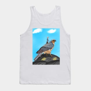 Riding on a Peregrine Falcon Tank Top